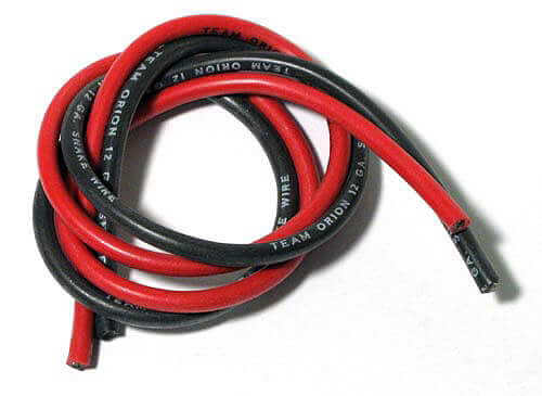 12 gauge wire black / red