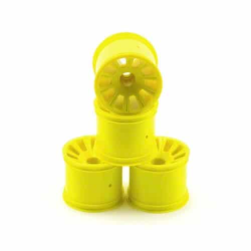 JCONCEPTS RULUX RC10T4/GT2 FRONT WHEEL (YELLOW) (4)