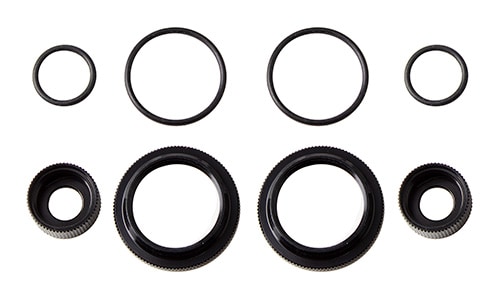 12mm Shock Collar and Seal Retainer Set, black