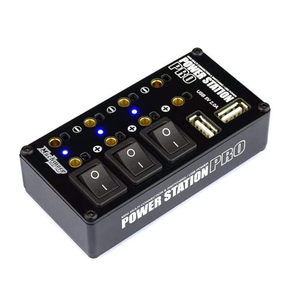 Power Station Pro Multi Distributor Black (with Two USB Charging port)