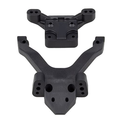 RC10B6.4 FT Top Plate and Ballstud Mount, carbon