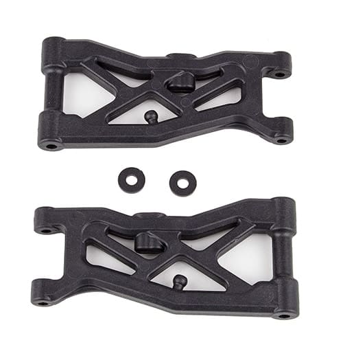 RC10B74.2 FT Front Suspension Arms, gull wing, carbon