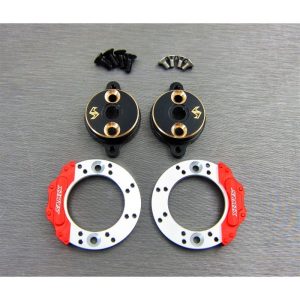 Enduro brass rear brake adapter (with scale brake rotor & caliper set)