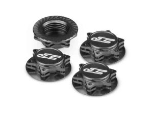 FIN, 1/8TH SERRATED LIGHT-WEIGHT WHEEL NUT - BLACK