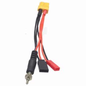 XT60 TO JST,FUTABA,GLOW PLUG 22AWG WIRE 150MM