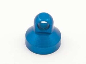 FT Shock End Cap, blue anodized aluminum