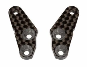 RC8B3 FT Steering Block Arms, +2 deg., carbon fiber