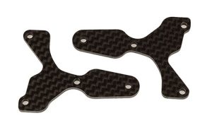 RC8B4 FT Front Lower Suspension Arm Inserts, carbon fiber, 2.0 mm