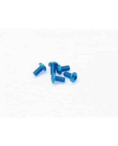 Alu Screw allen roundhead M3x6 Blue (7075) (5)
