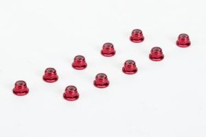 Flange Nut M3 (10pcs)-Alum. material - Blue