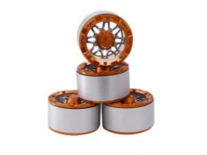 2.2'' Aluminum Beadlock Crawler Wheels 4pcs - V Orange 4pcs/set